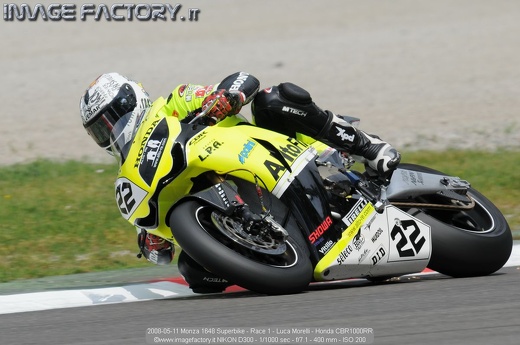 2008-05-11 Monza 1648 Superbike - Race 1 - Luca Morelli - Honda CBR1000RR